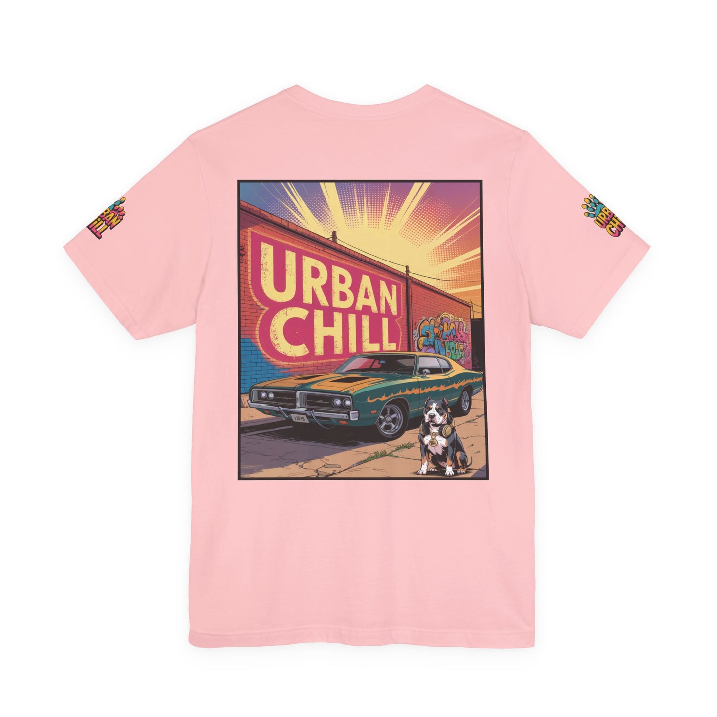 Urban Chill Rooftop Premium Graphic Tee – Multi-Print Bella+Canvas 3001
