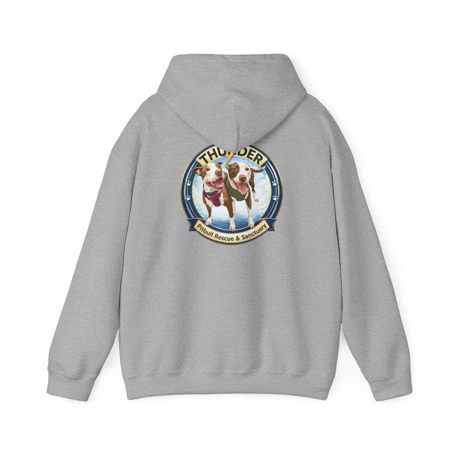 Thunder Pitbull Rescue & Sanctuary Hoodie | Custom Pitbull Apparel | Dog Rescue Hoodie