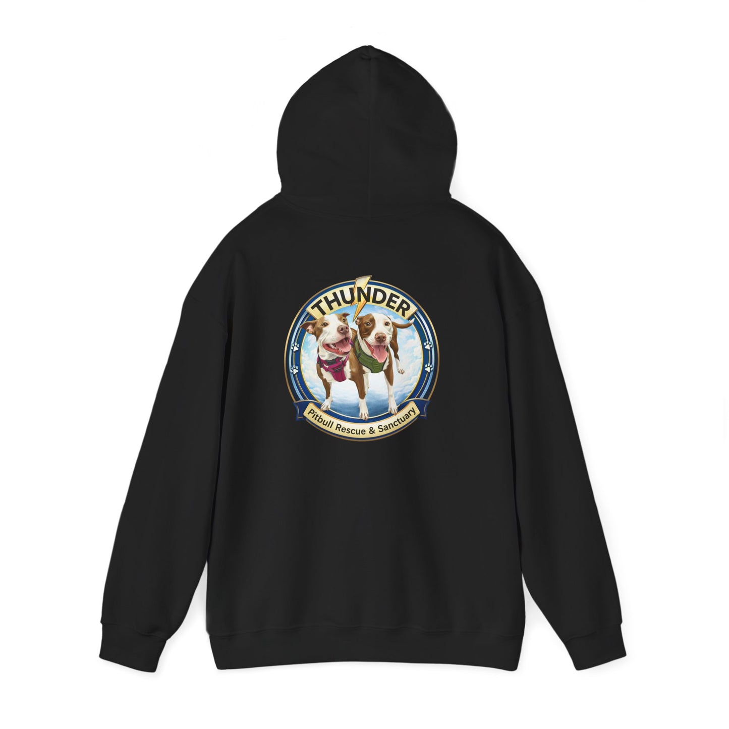 Thunder Pitbull Rescue & Sanctuary Hoodie | Custom Pitbull Apparel | Dog Rescue Hoodie