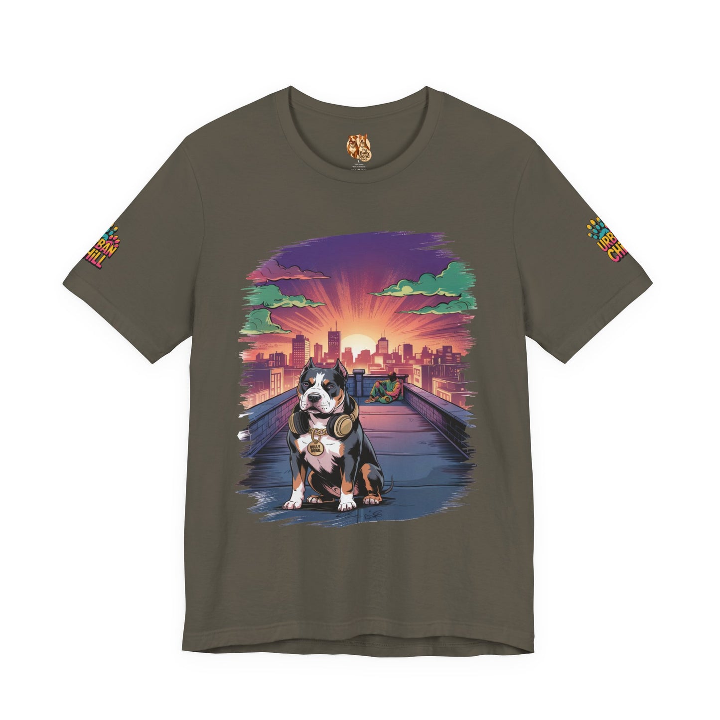Urban Chill Rooftop Premium Graphic Tee – Multi-Print Bella+Canvas 3001
