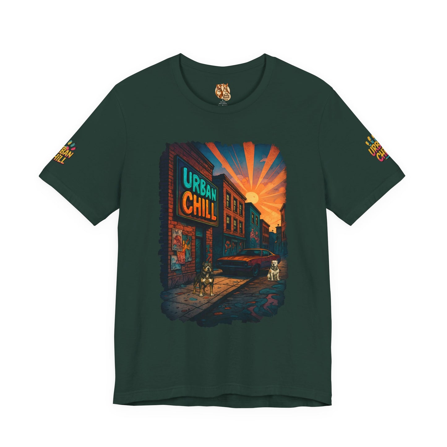 Urban Chill Sunset Pitbull Street Tee – Bella + Canvas 3001