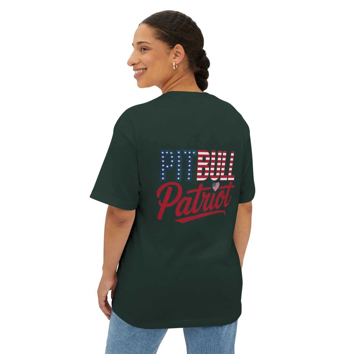 Pitbull Patriot | Bella + Canvas Tee | Double-Sided American Pride Shirt
