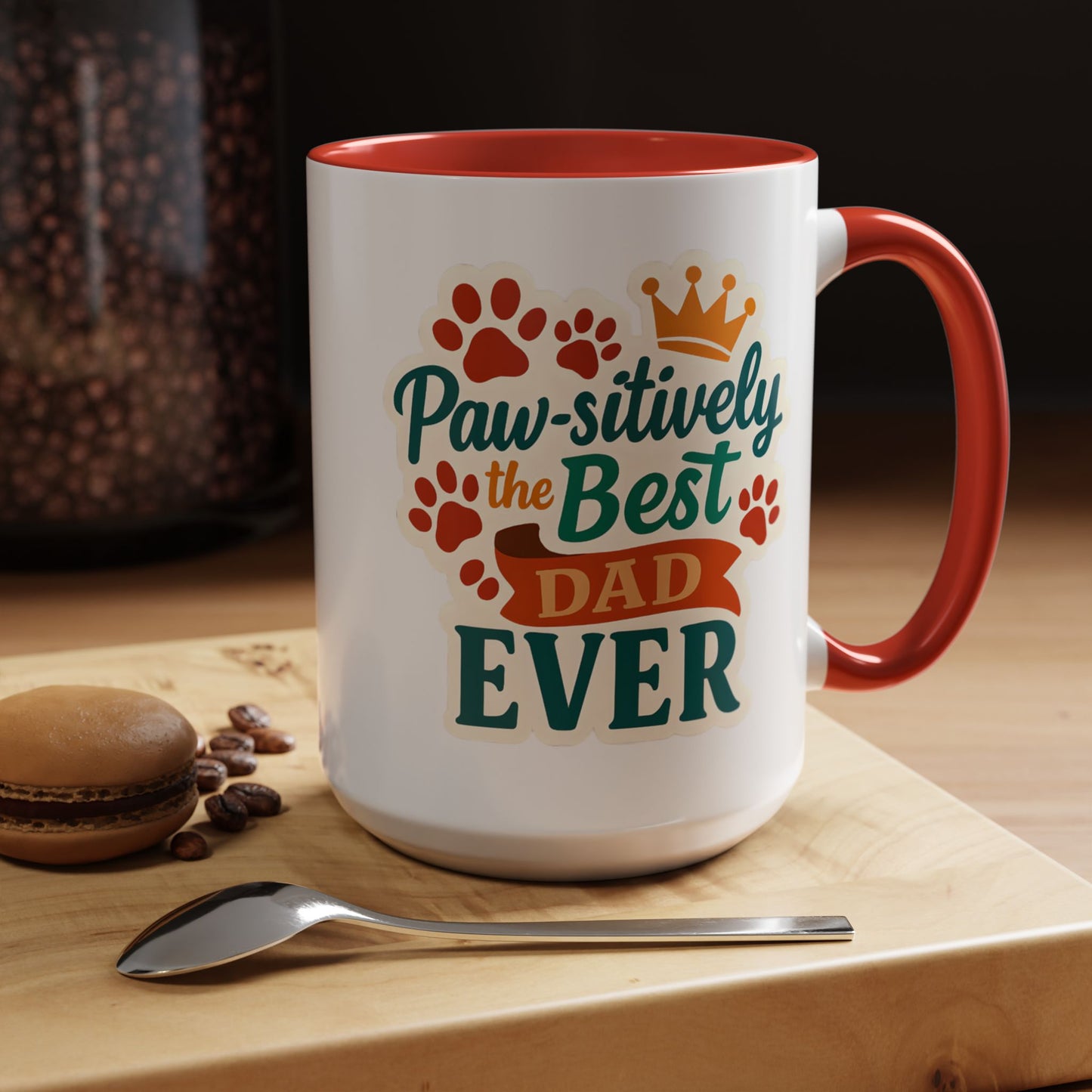 Paw-sitively the Best Dad Ever Dog Mug – Orca Accent Coffee Cup