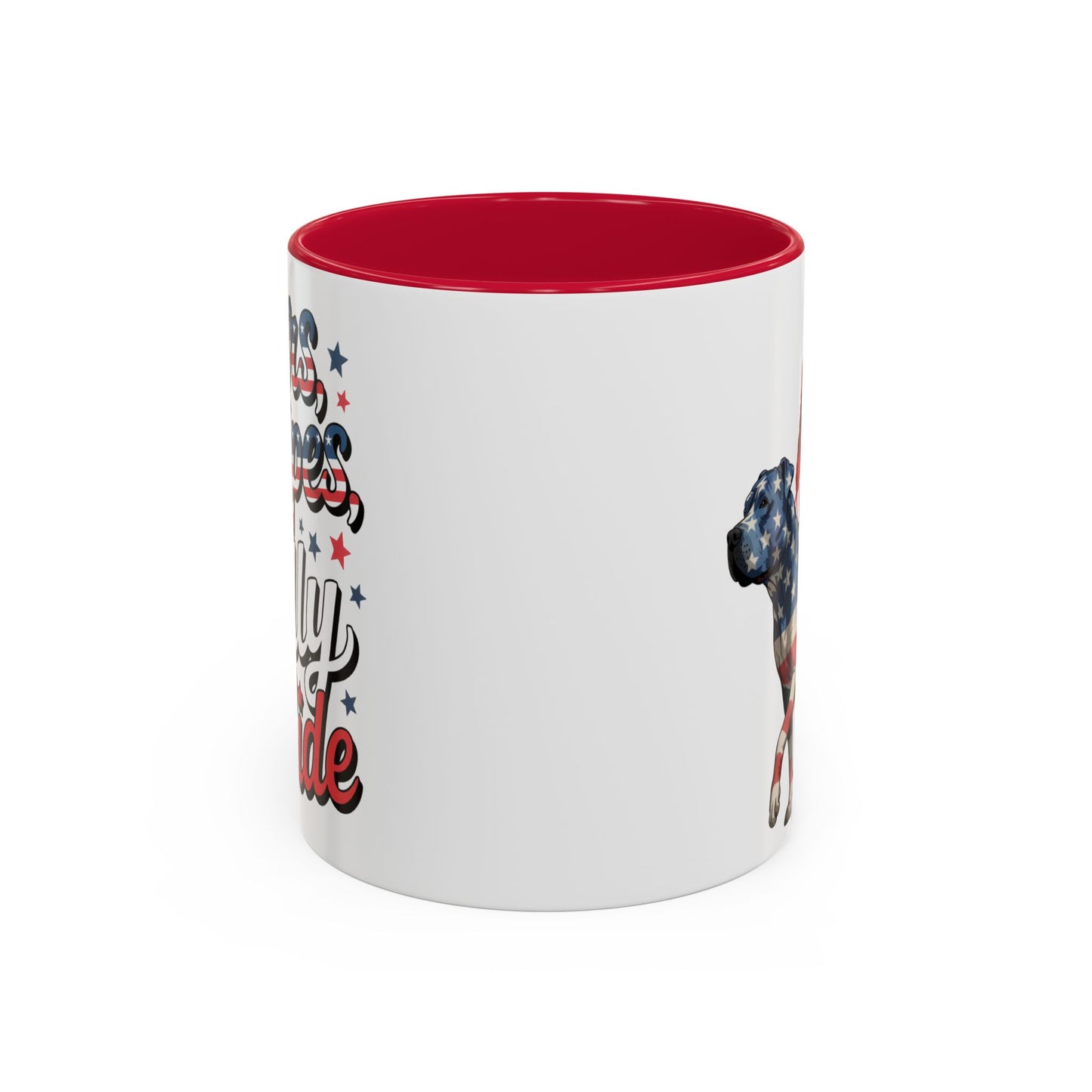 Pitbull Patriot Mug – American Flag Dog Lovers Coffee Cup