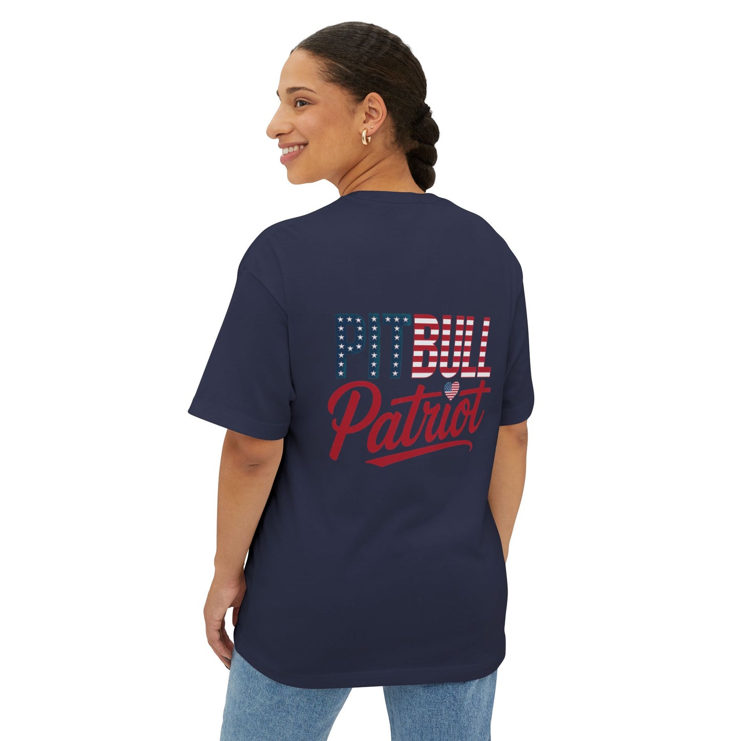Pitbull Patriot | Bella + Canvas Tee | Double-Sided American Pride Shirt