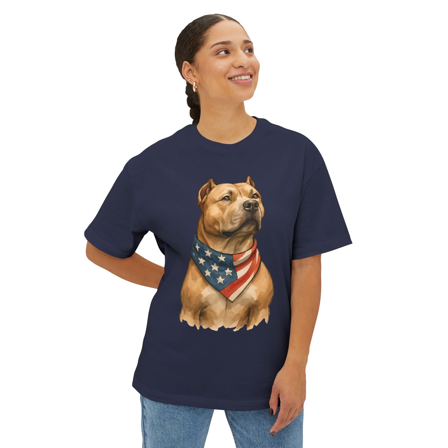 Pitbull Patriot | Bella + Canvas Tee | Double-Sided American Pride Shirt