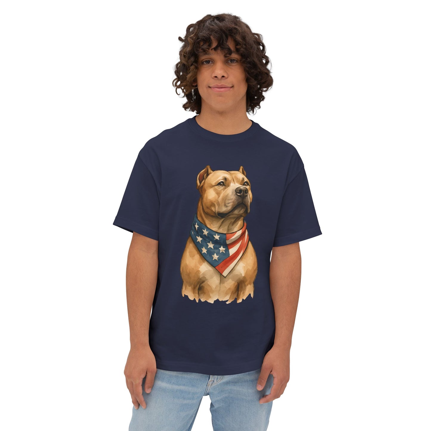 Pitbull Patriot | Bella + Canvas Tee | Double-Sided American Pride Shirt
