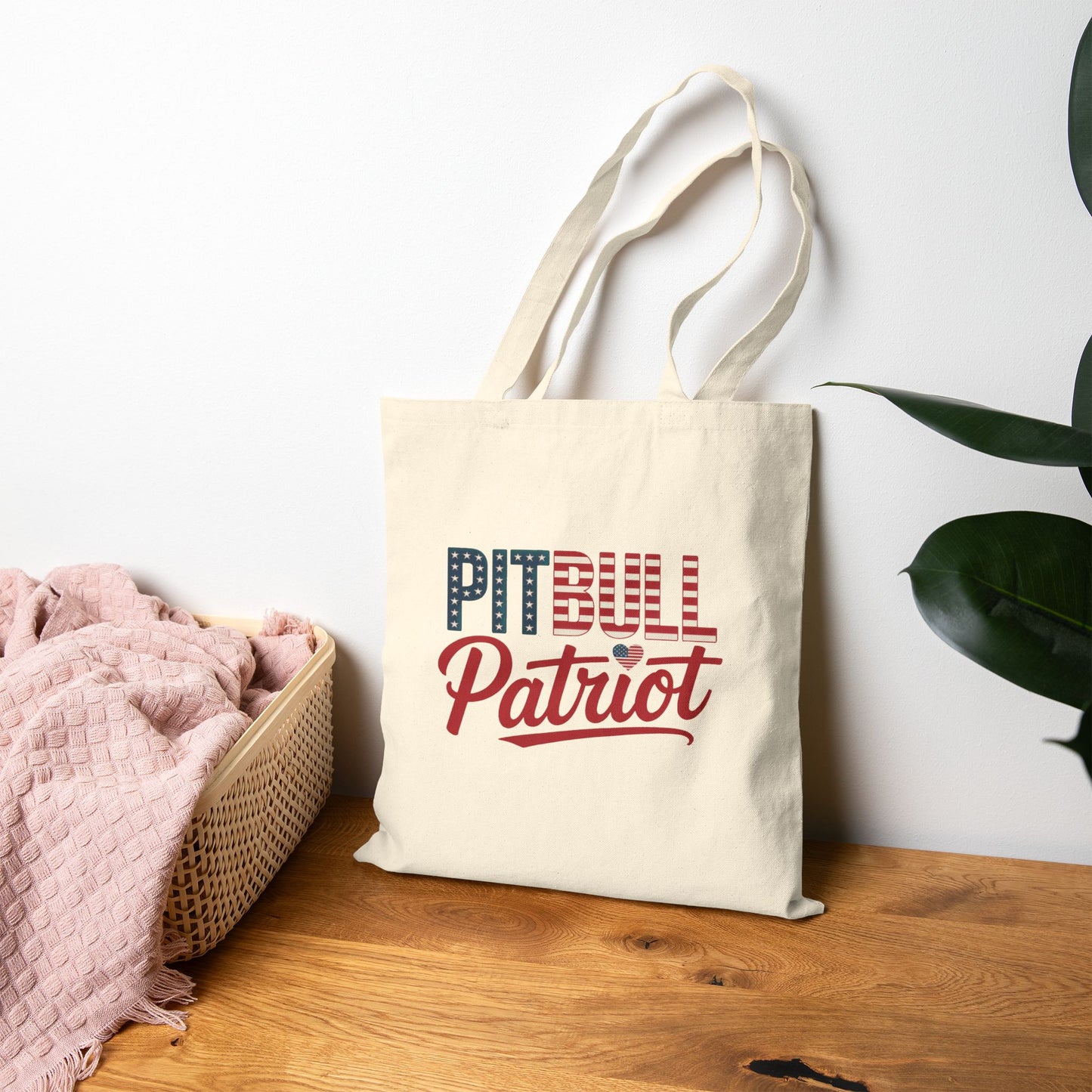 Patriot Pitbull Canvas Tote Bag – Bully Bond Corp