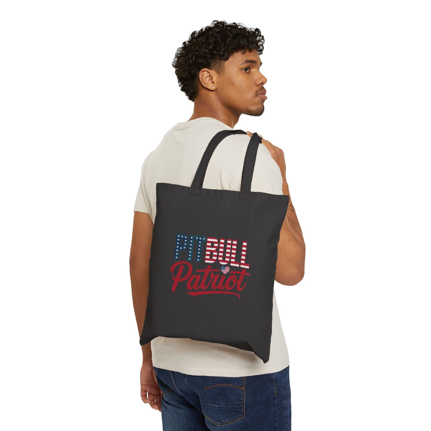 Patriot Pitbull Canvas Tote Bag – Bully Bond Corp