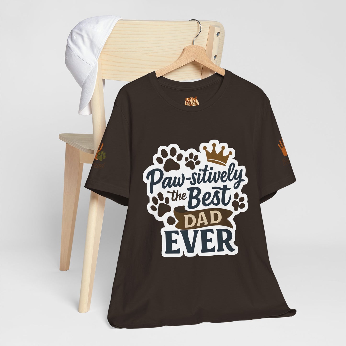 Paw-sitively the Best Dog Dad Ever | Bella + Canvas 3001 Olive Tee