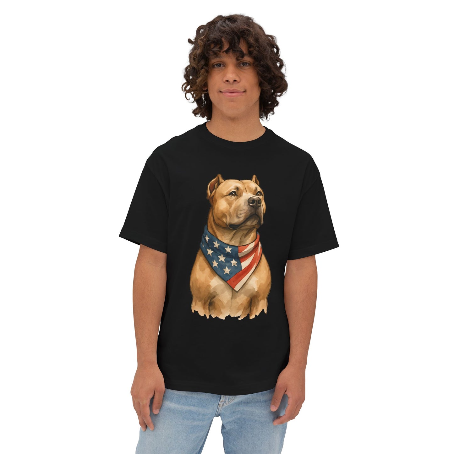 Pitbull Patriot | Bella + Canvas Tee | Double-Sided American Pride Shirt