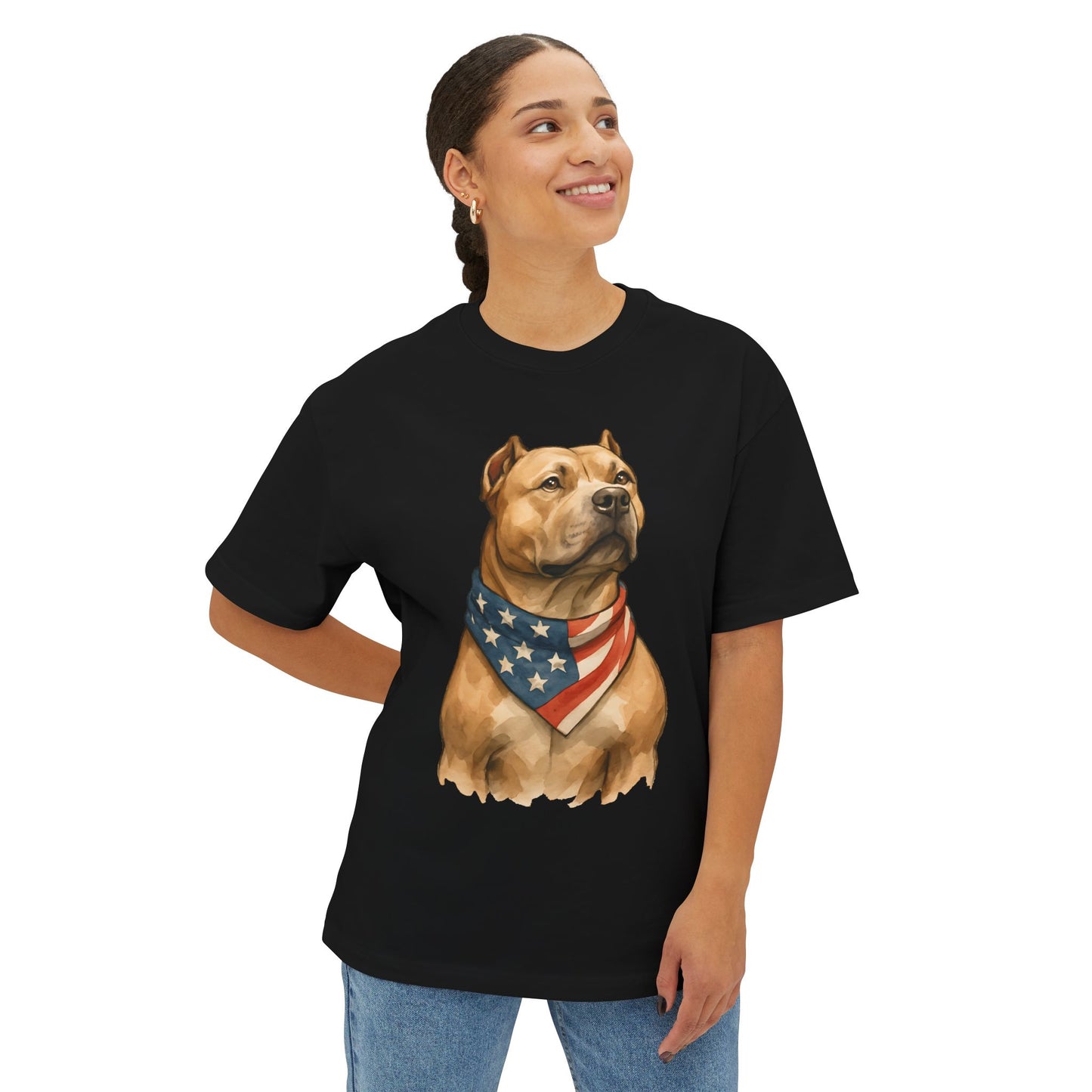 Pitbull Patriot | Bella + Canvas Tee | Double-Sided American Pride Shirt