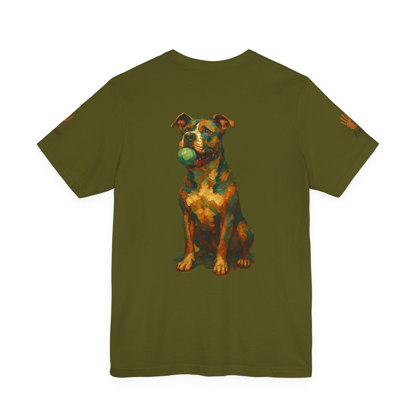 Paw-sitively the Best Dog Dad Ever | Bella + Canvas 3001 Olive Tee