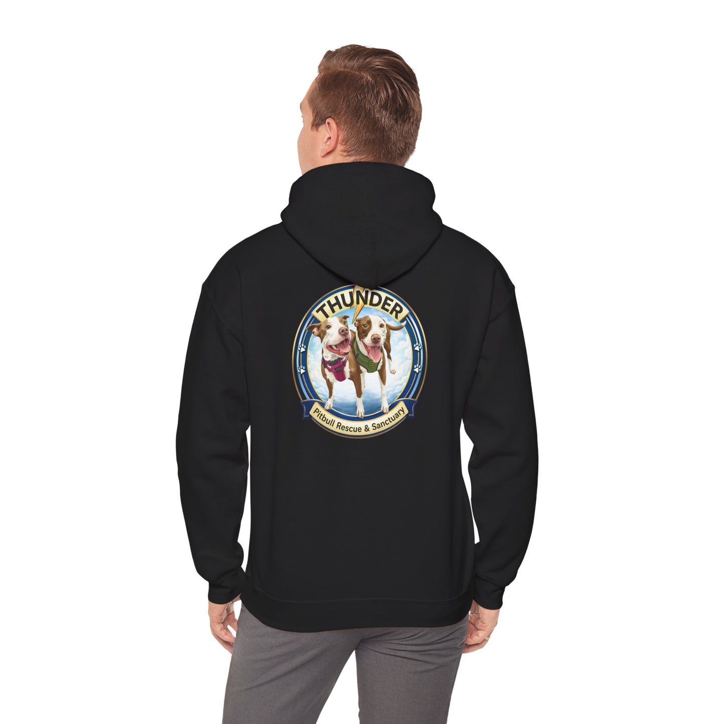 Thunder Pitbull Rescue & Sanctuary Hoodie | Custom Pitbull Apparel | Dog Rescue Hoodie