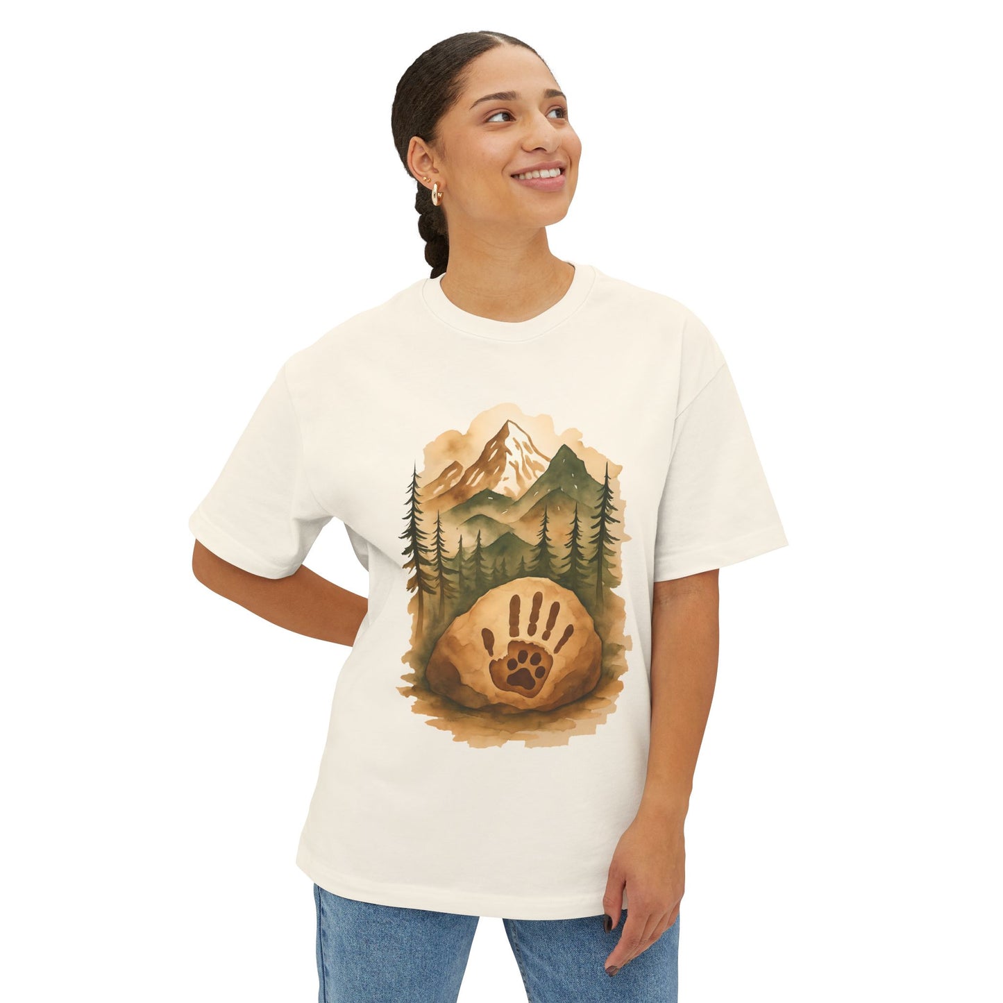 Bully Bond Corp Handprint & Paw Forest T-Shirt – Bella+Canvas 3010