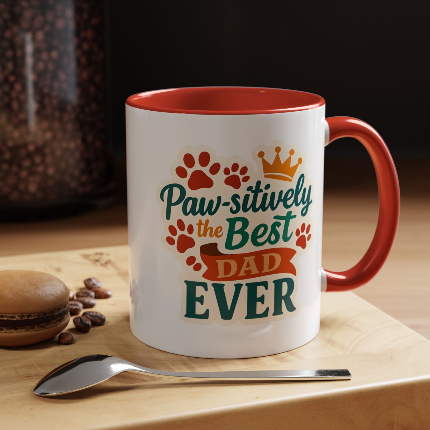Paw-sitively the Best Dad Ever Dog Mug – Orca Accent Coffee Cup