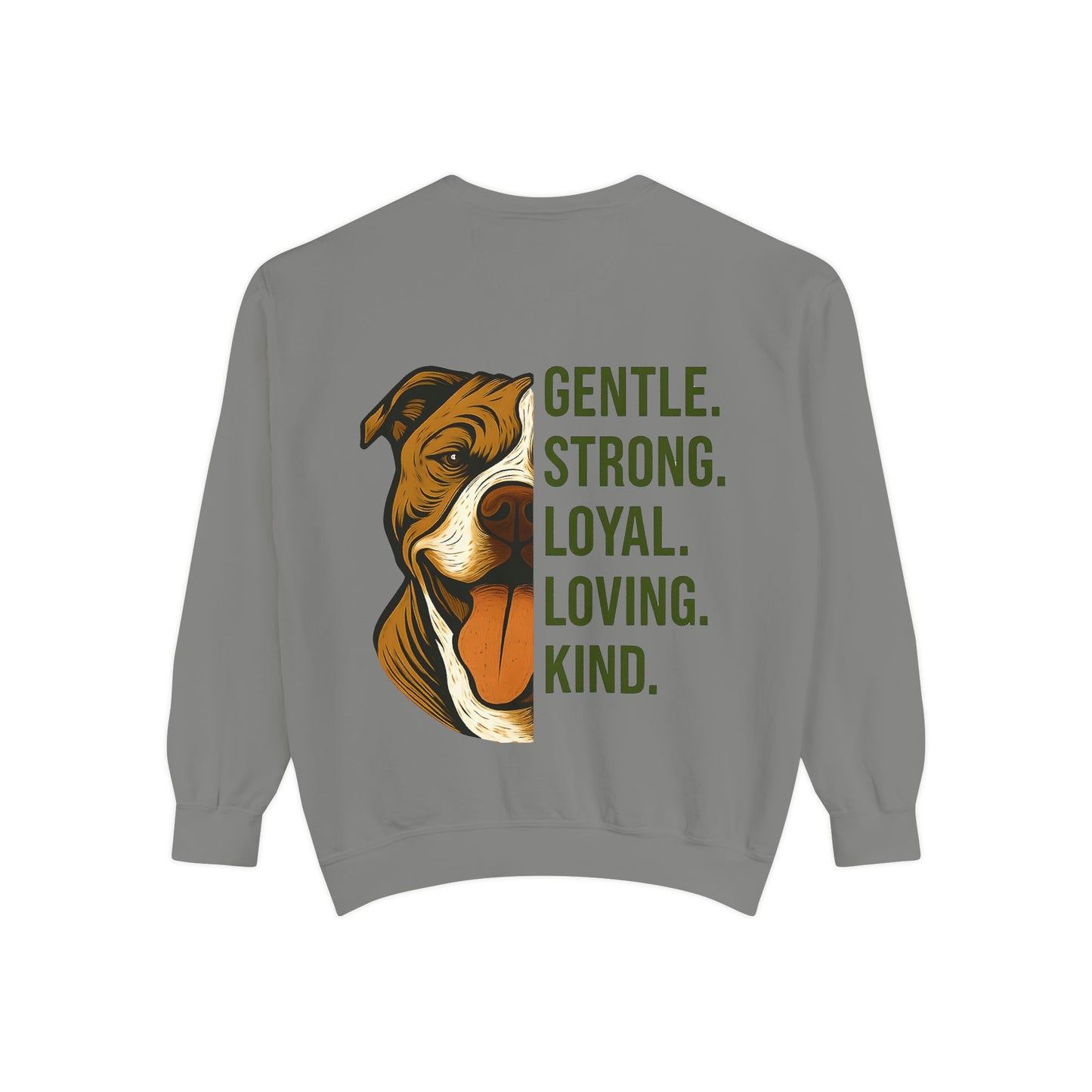 Gentle & Loyal Pit Bull Sweatshirt | Comfort Colors® 1566 Unisex Garment-Dyed