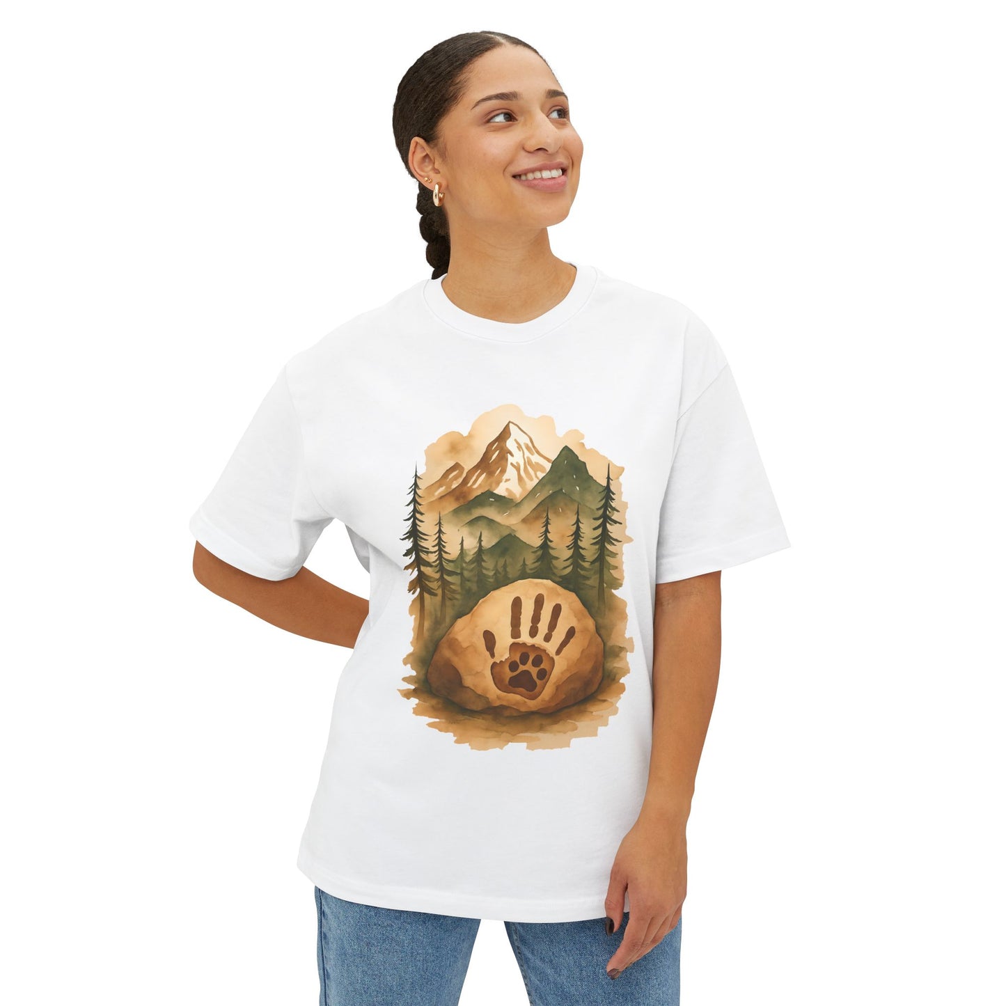 Bully Bond Corp Handprint & Paw Forest T-Shirt – Bella+Canvas 3010