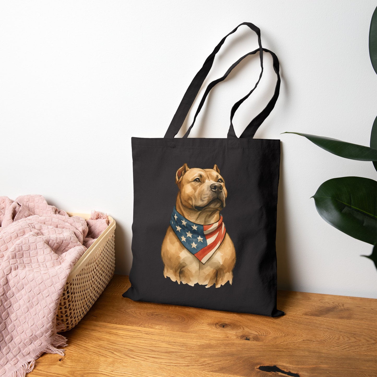 Patriot Pitbull Canvas Tote Bag – Bully Bond Corp