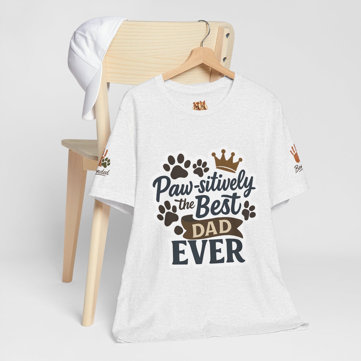 Paw-sitively the Best Dog Dad Ever | Bella + Canvas 3001 Olive Tee