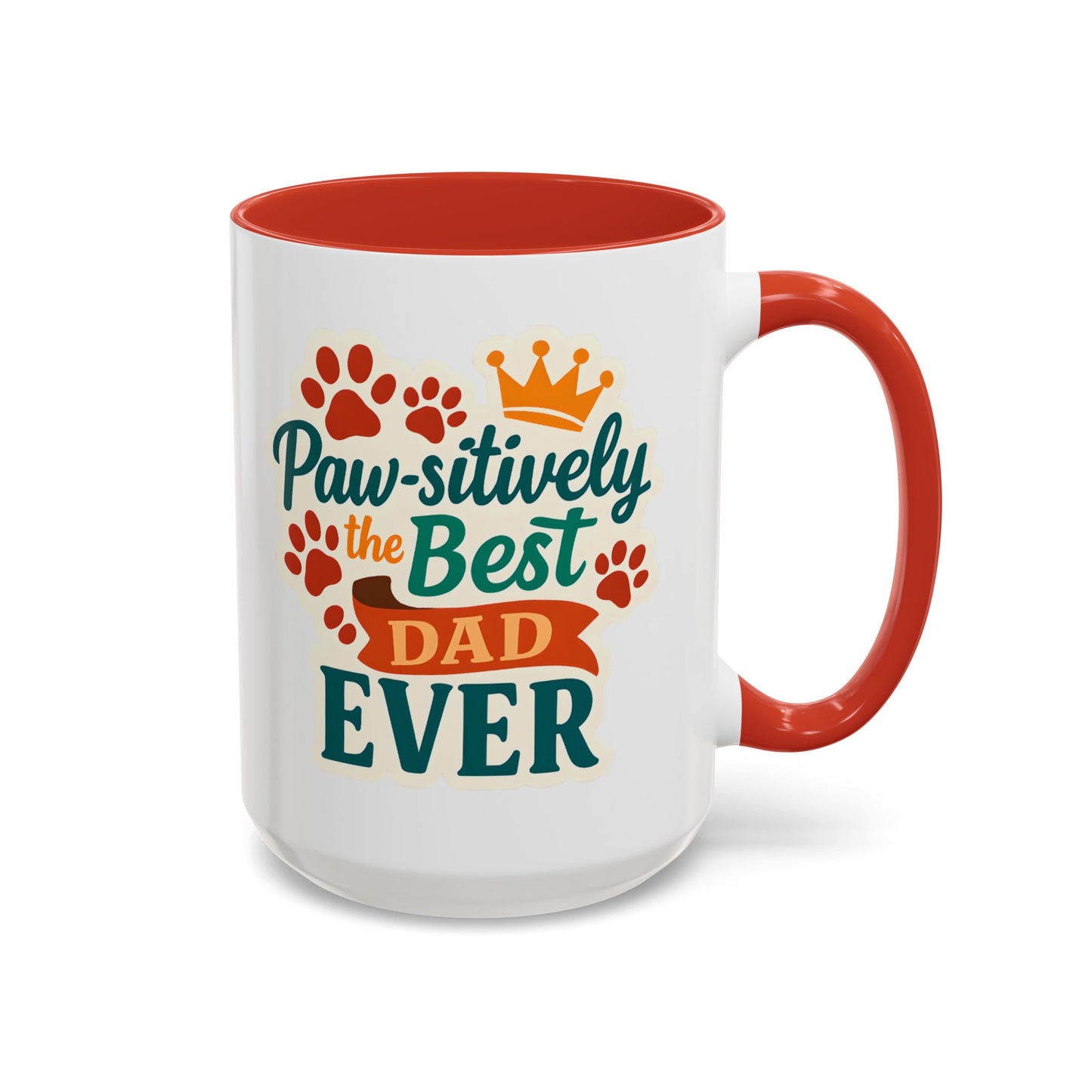 Paw-sitively the Best Dad Ever Dog Mug – Orca Accent Coffee Cup
