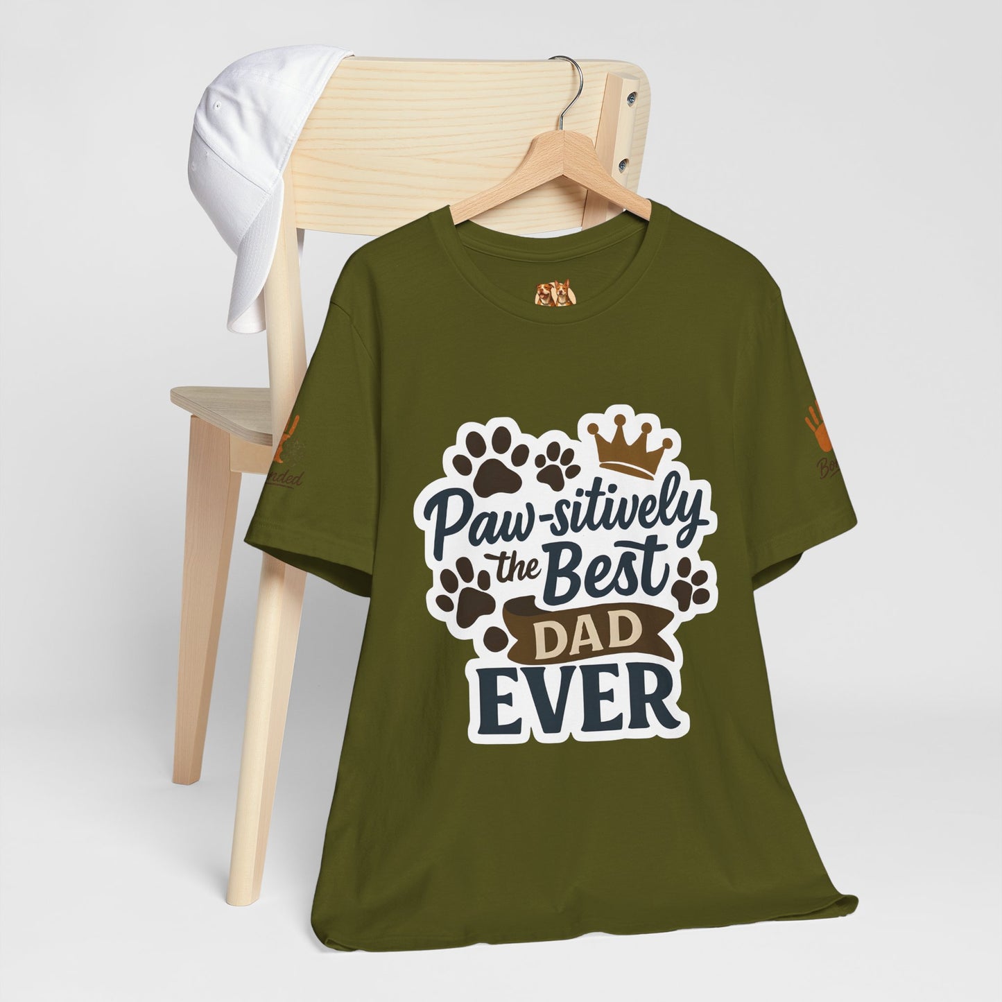 Paw-sitively the Best Dog Dad Ever | Bella + Canvas 3001 Olive Tee