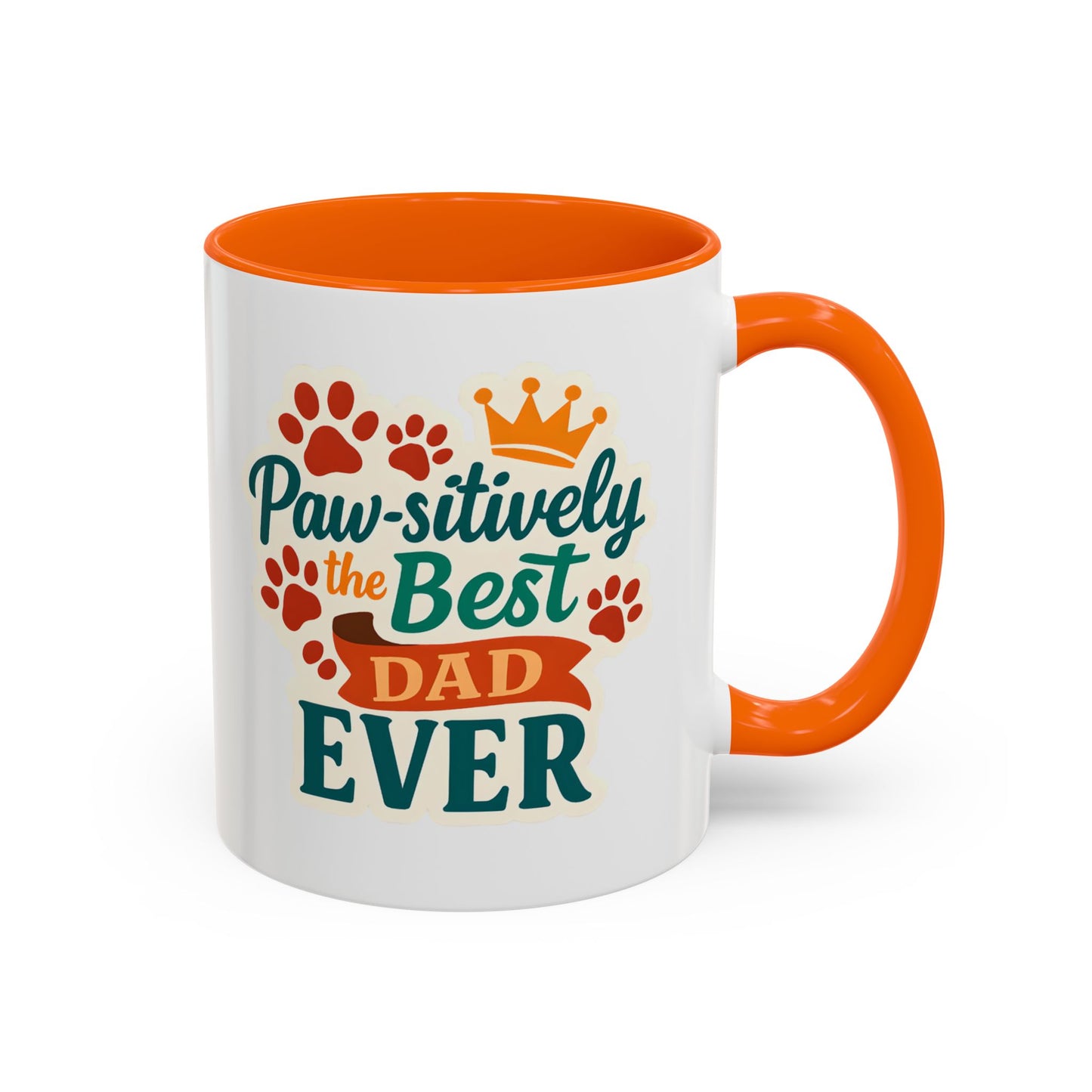 Paw-sitively the Best Dad Ever Dog Mug – Orca Accent Coffee Cup