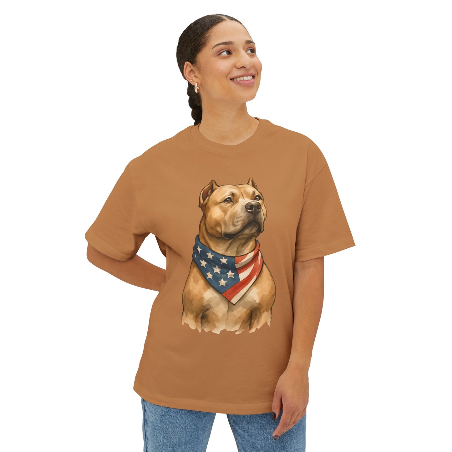 Pitbull Patriot | Bella + Canvas Tee | Double-Sided American Pride Shirt