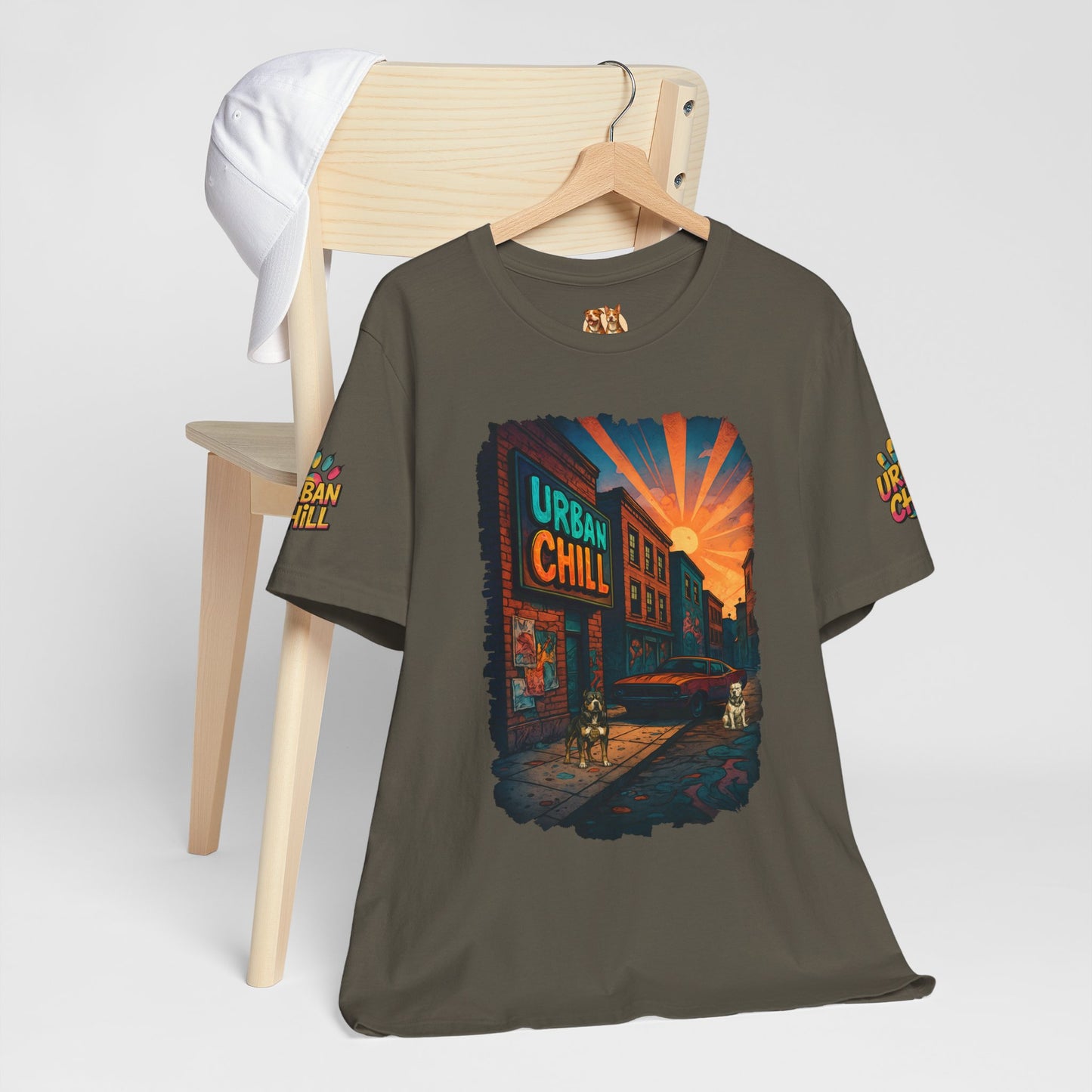 Urban Chill Sunset Pitbull Street Tee – Bella + Canvas 3001