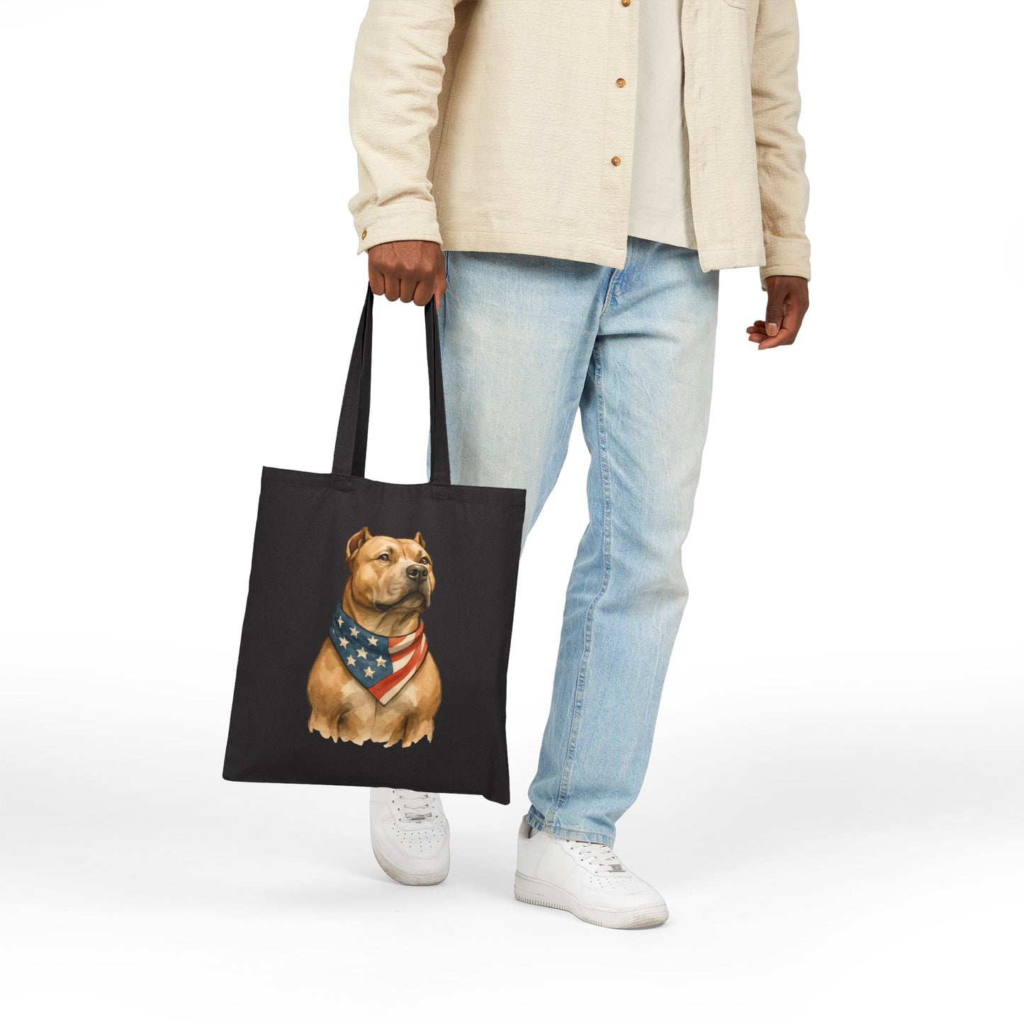 Patriot Pitbull Canvas Tote Bag – Bully Bond Corp