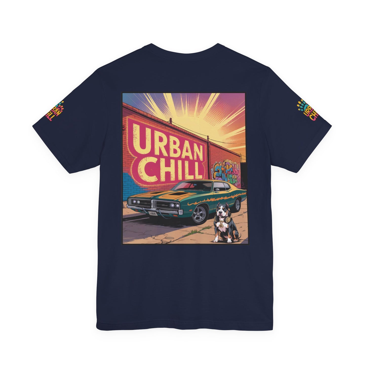 Urban Chill Rooftop Premium Graphic Tee – Multi-Print Bella+Canvas 3001