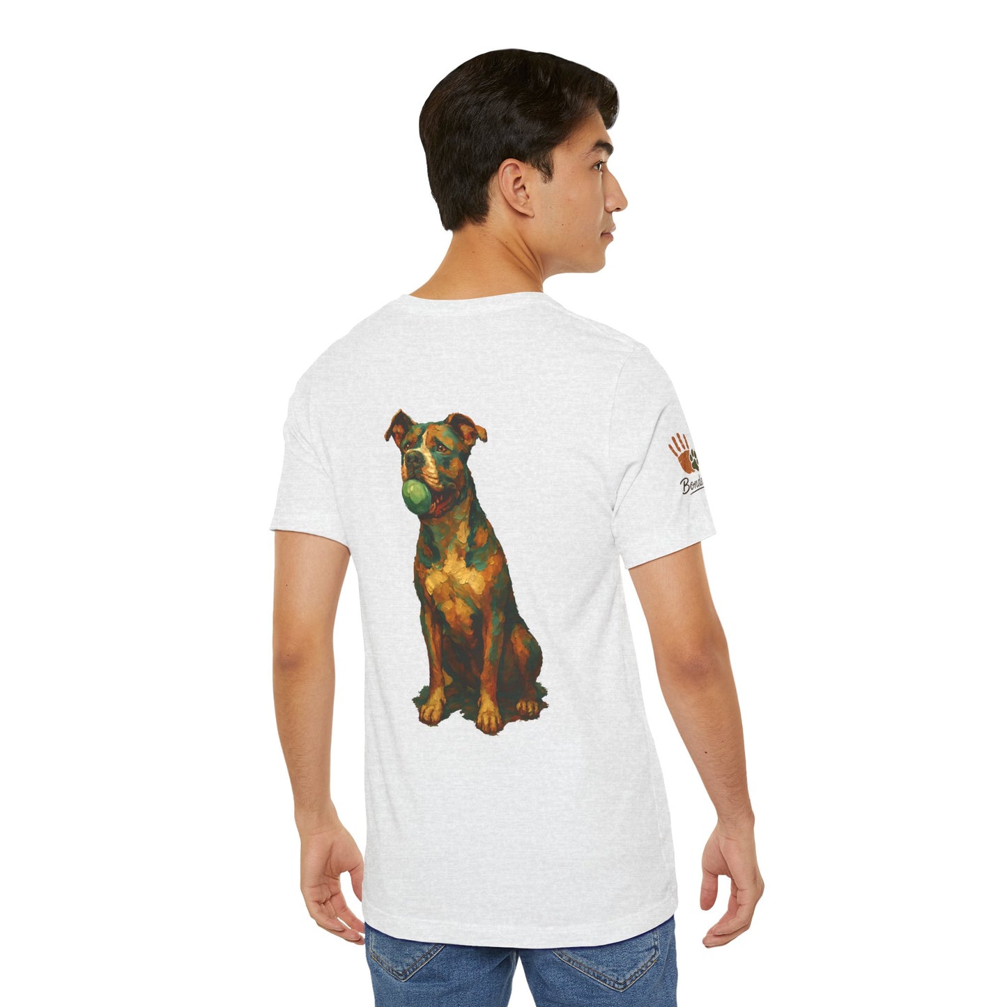 Paw-sitively the Best Dog Dad Ever | Bella + Canvas 3001 Olive Tee