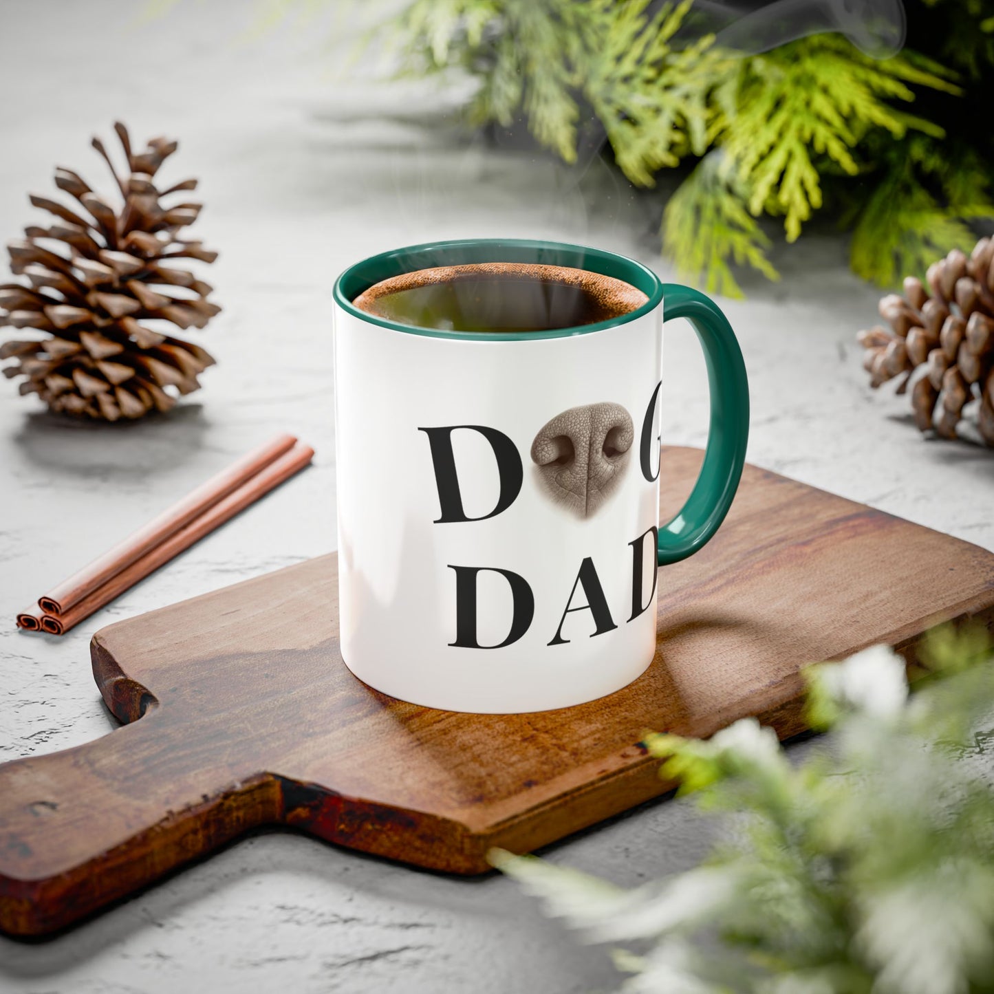 Personalized Dog Dad Mug – Your Dog’s Nose Custom Design