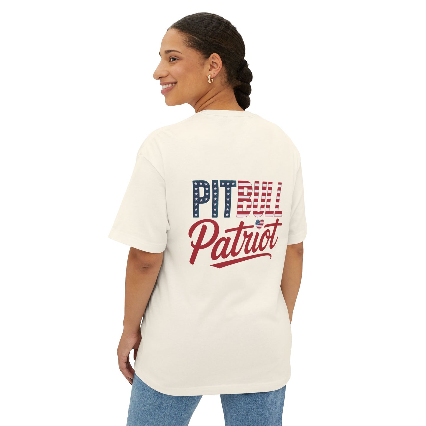 Pitbull Patriot | Bella + Canvas Tee | Double-Sided American Pride Shirt
