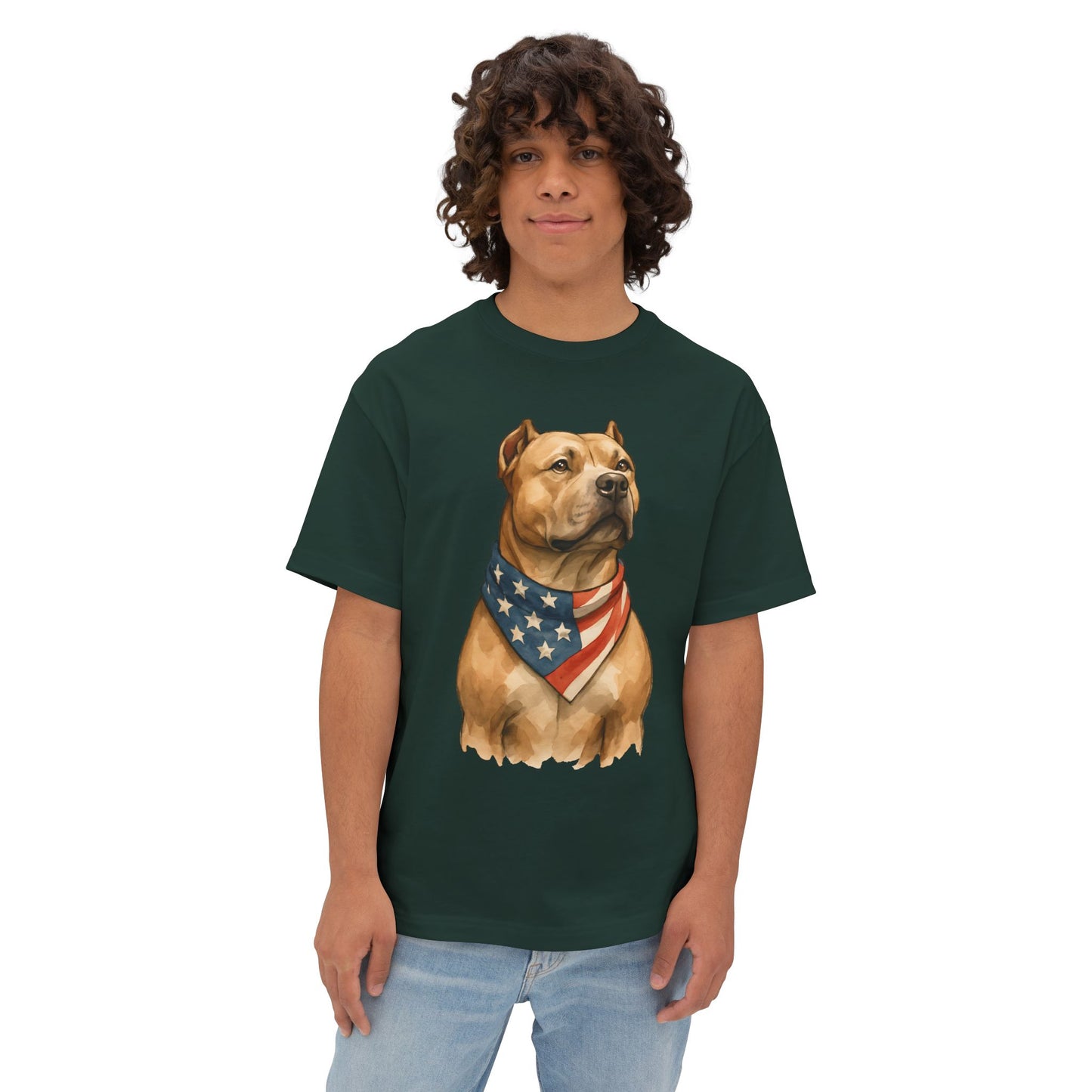 Pitbull Patriot | Bella + Canvas Tee | Double-Sided American Pride Shirt