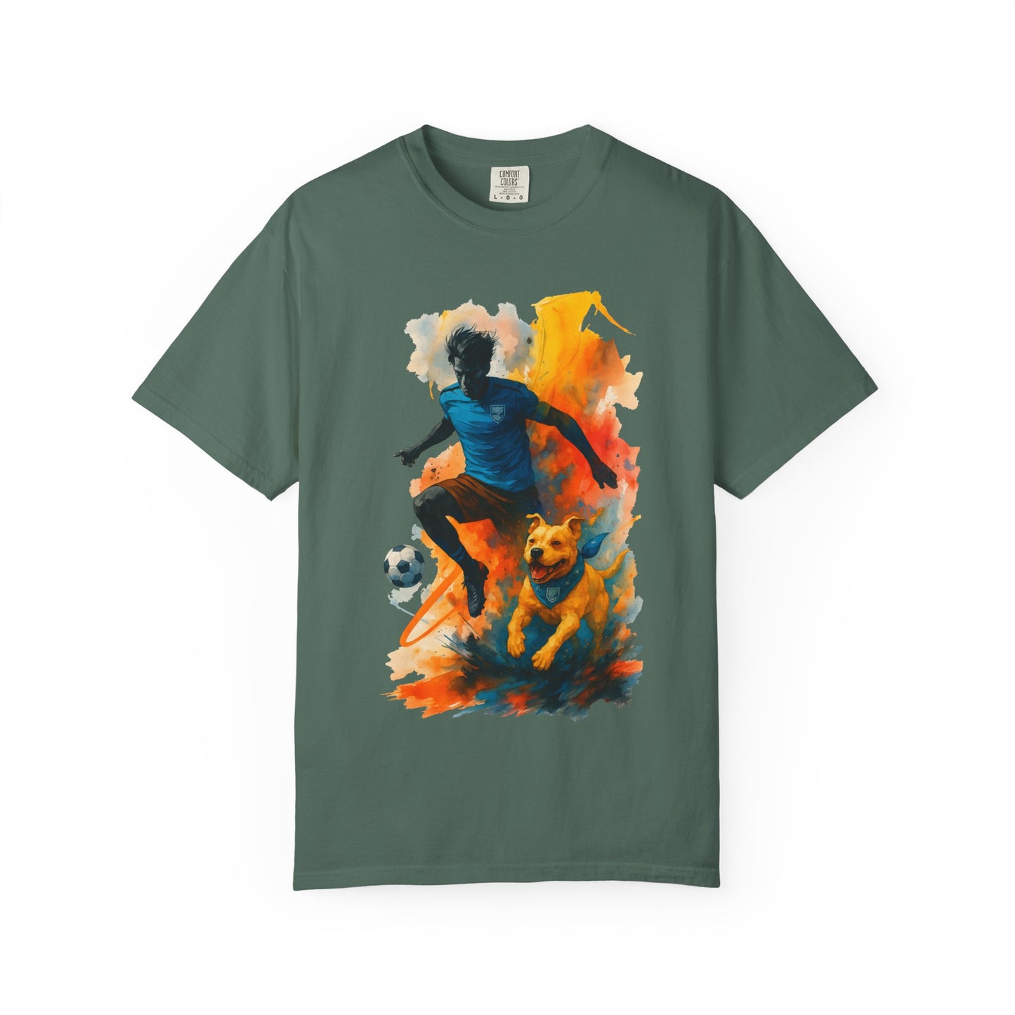 Bully Bond Premium Tee – Athlete & Pitbull Companionship Art (Comfort Colors 1717)