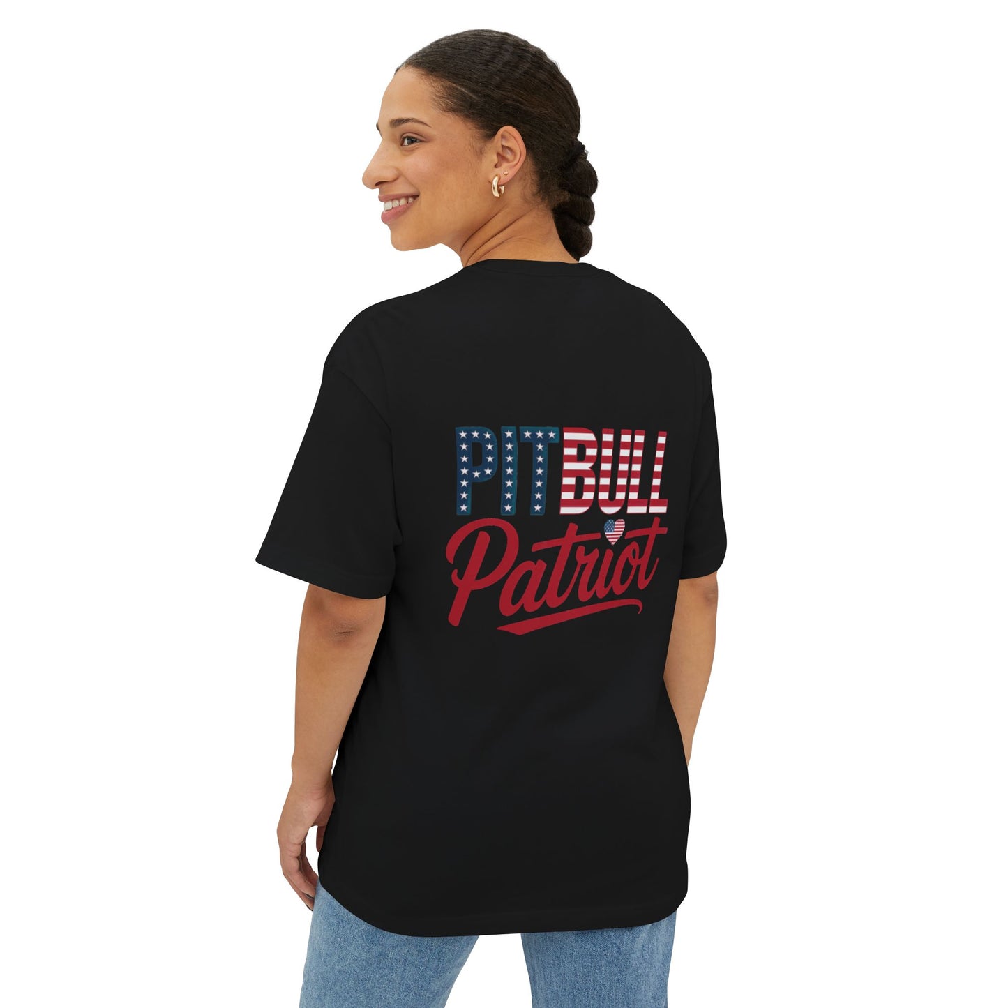 Pitbull Patriot | Bella + Canvas Tee | Double-Sided American Pride Shirt