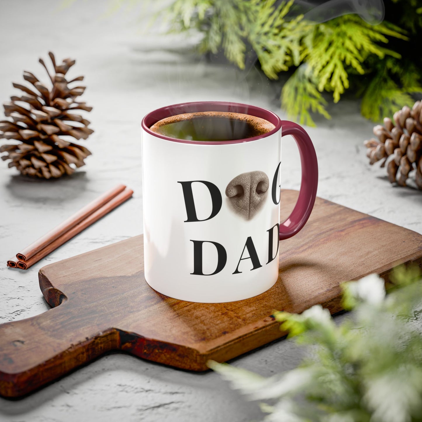Personalized Dog Dad Mug – Your Dog’s Nose Custom Design