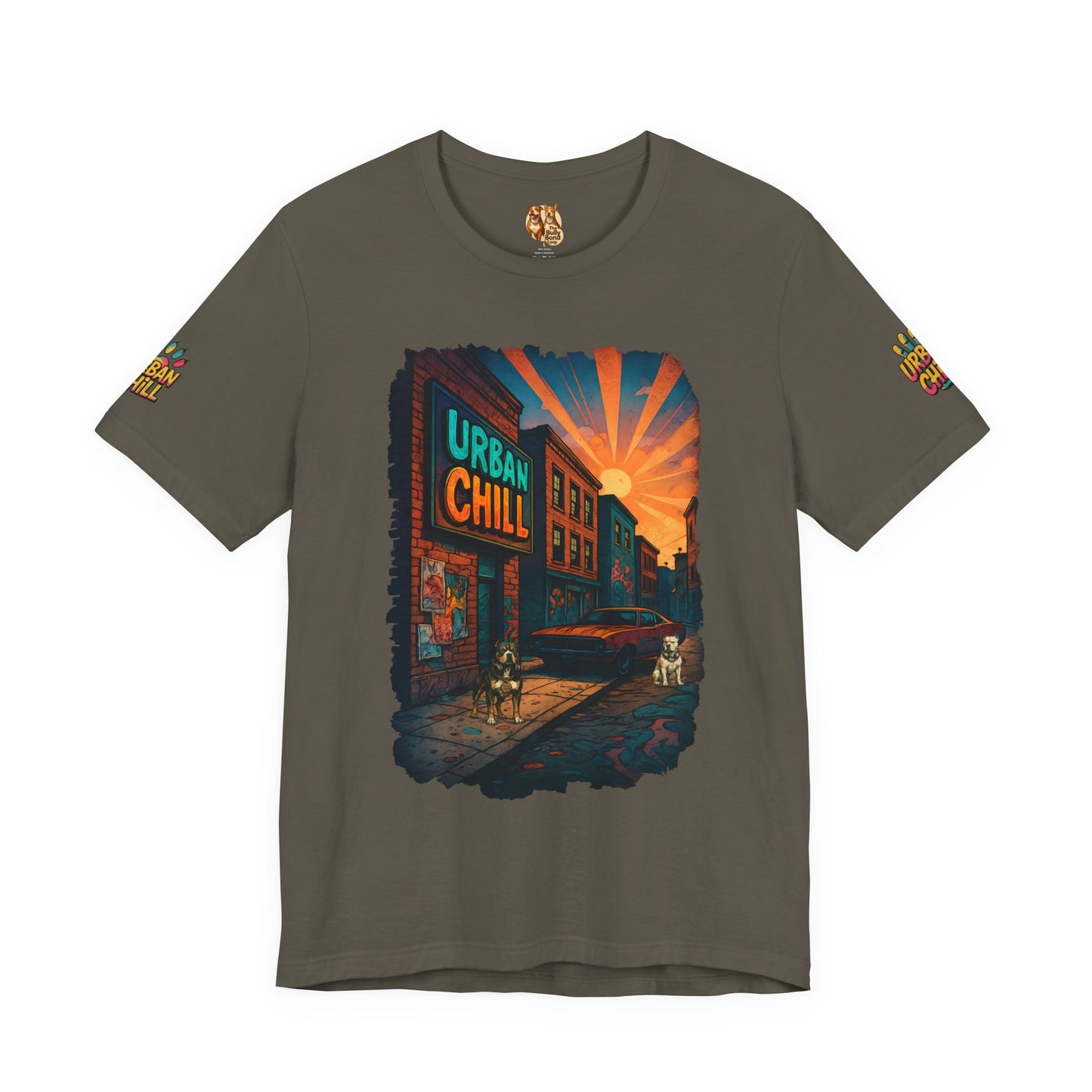Urban Chill Sunset Pitbull Street Tee – Bella + Canvas 3001