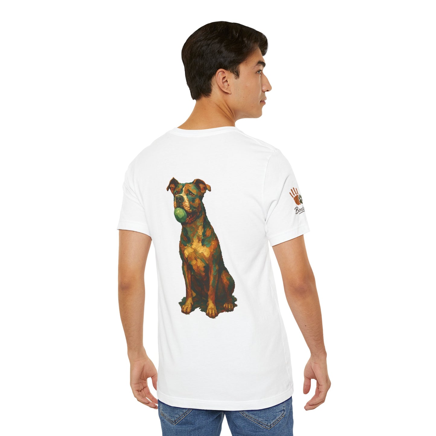 Paw-sitively the Best Dog Dad Ever | Bella + Canvas 3001 Olive Tee