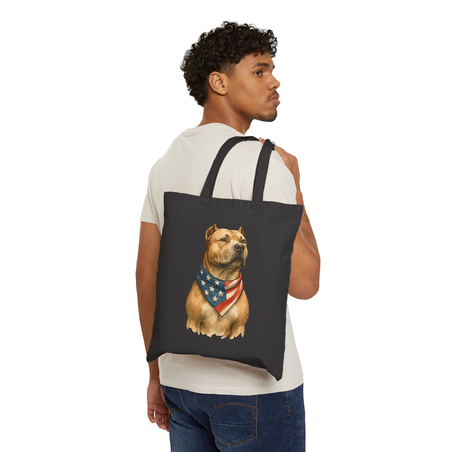 Patriot Pitbull Canvas Tote Bag – Bully Bond Corp
