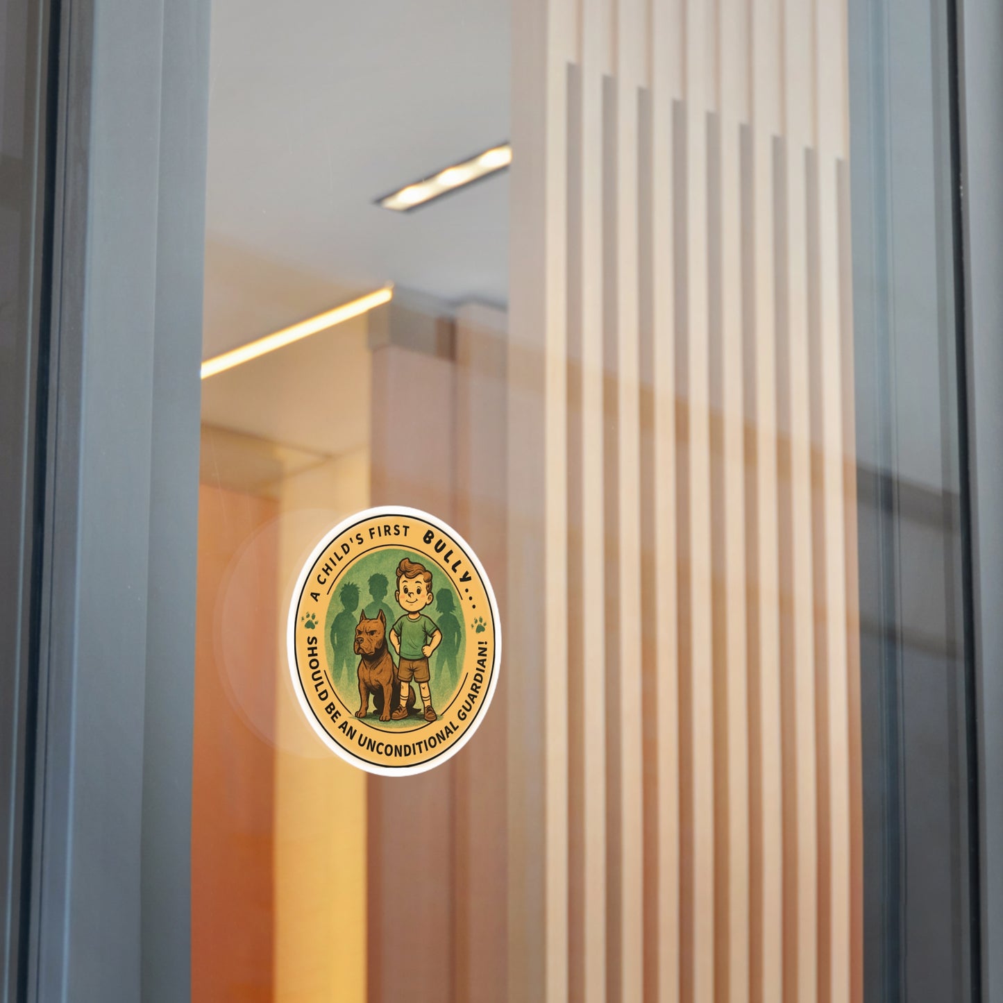 A Child’s First Bully Round Vinyl Sticker