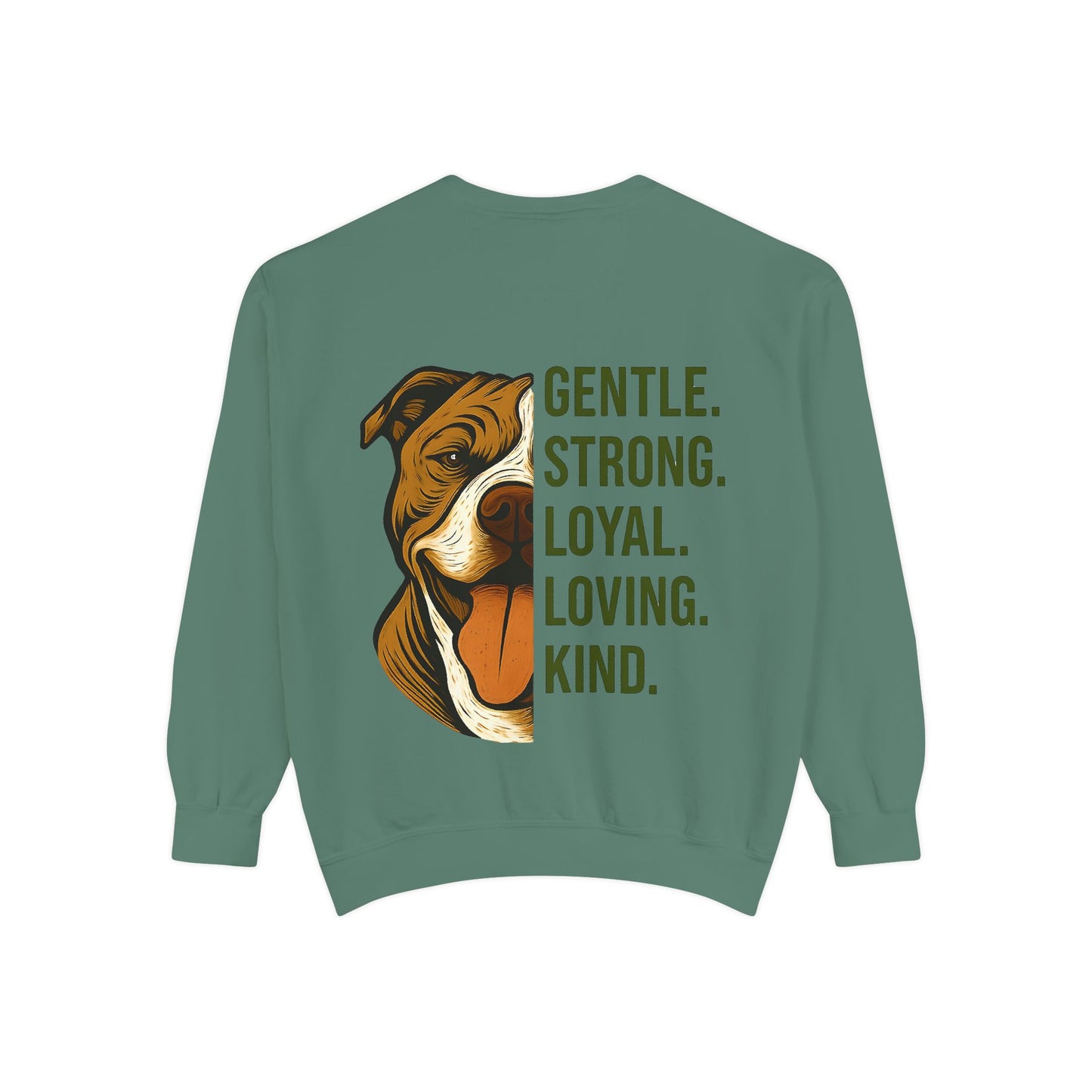 Gentle & Loyal Pit Bull Sweatshirt | Comfort Colors® 1566 Unisex Garment-Dyed
