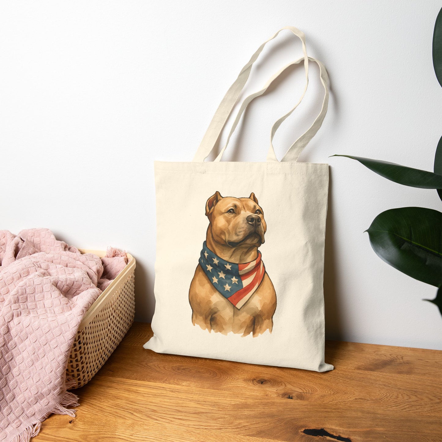 Patriot Pitbull Canvas Tote Bag – Bully Bond Corp