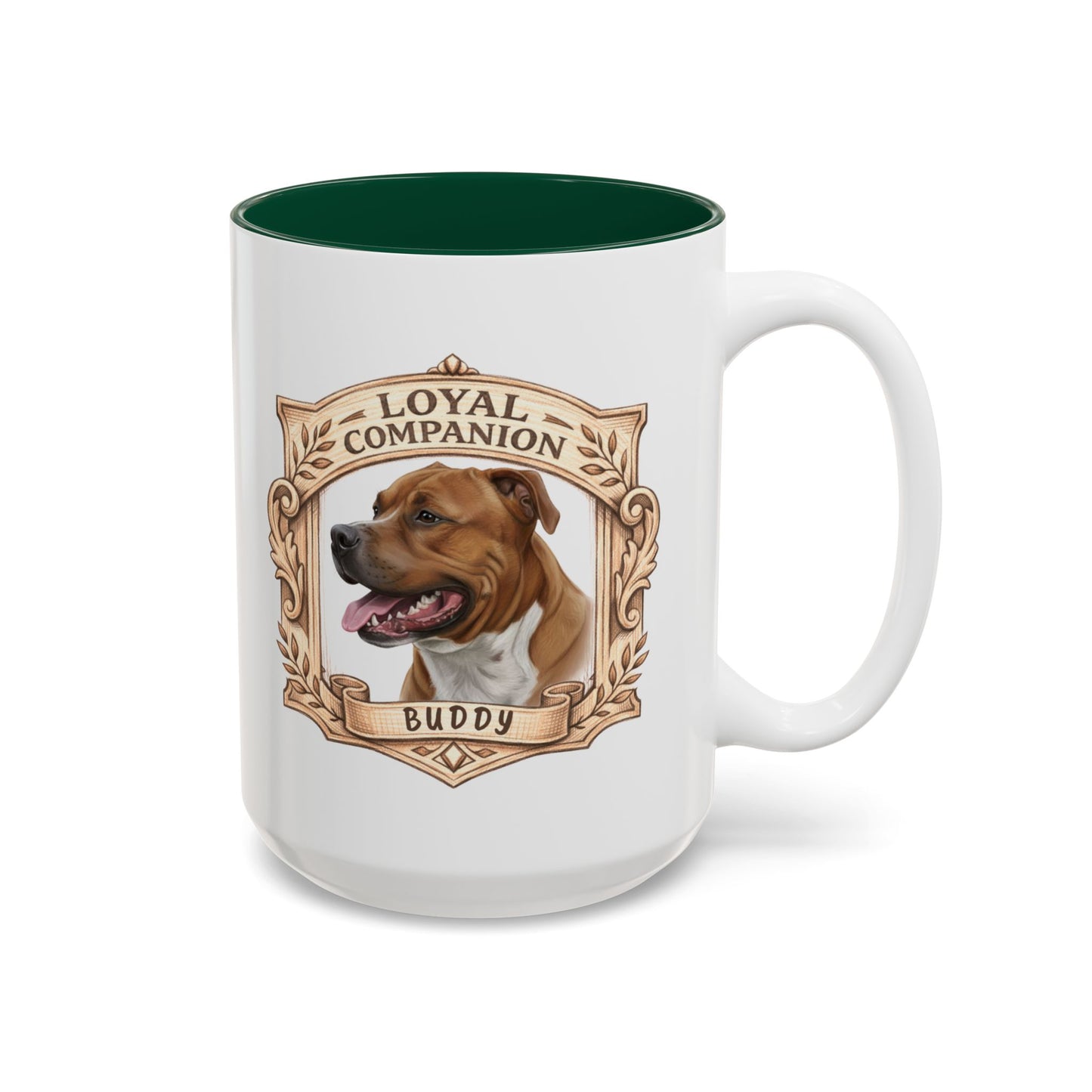 Personalized Dog Mug – Custom Digital Pencil Sketch Portrait (Men’s Edition – Bonded Shield)