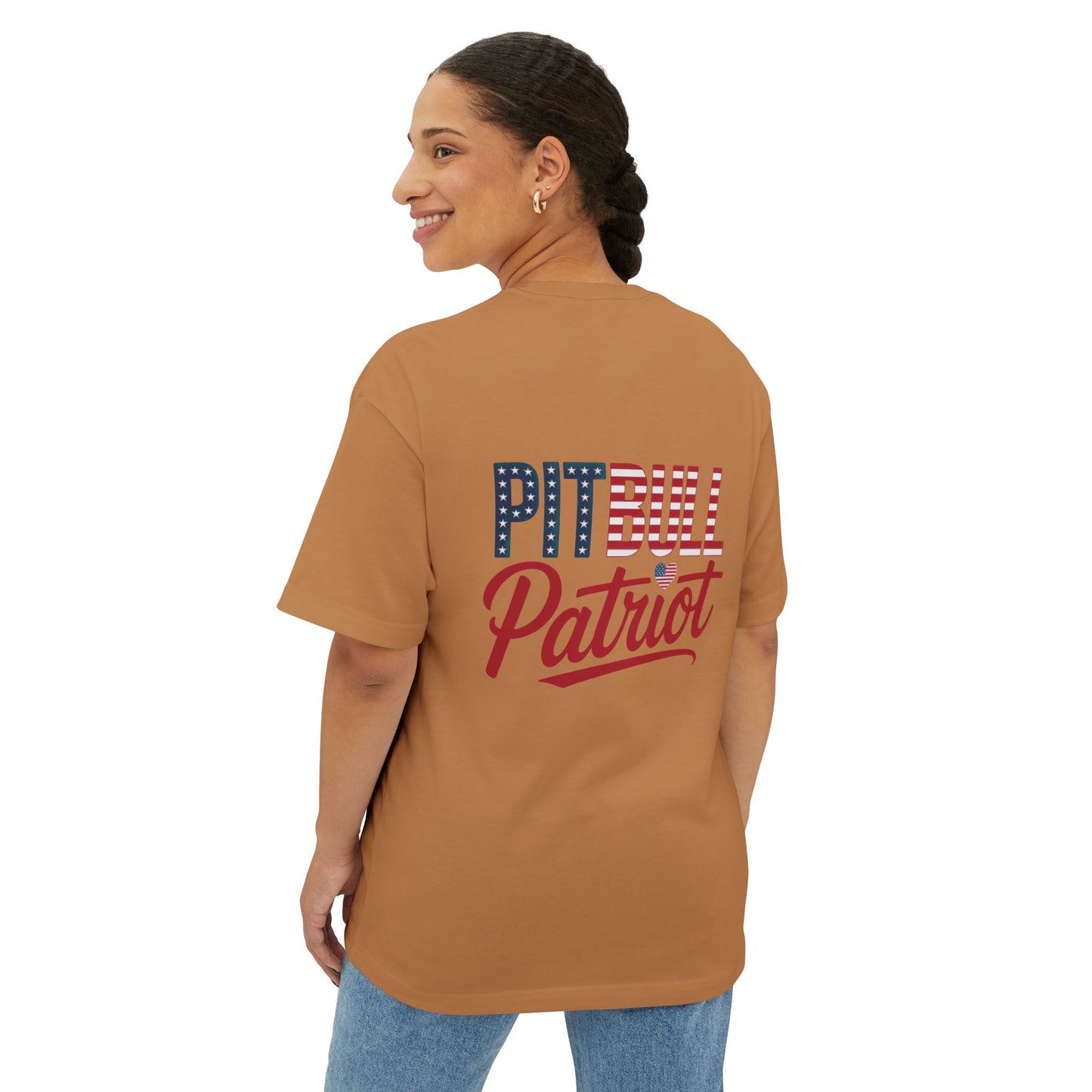 Pitbull Patriot | Bella + Canvas Tee | Double-Sided American Pride Shirt