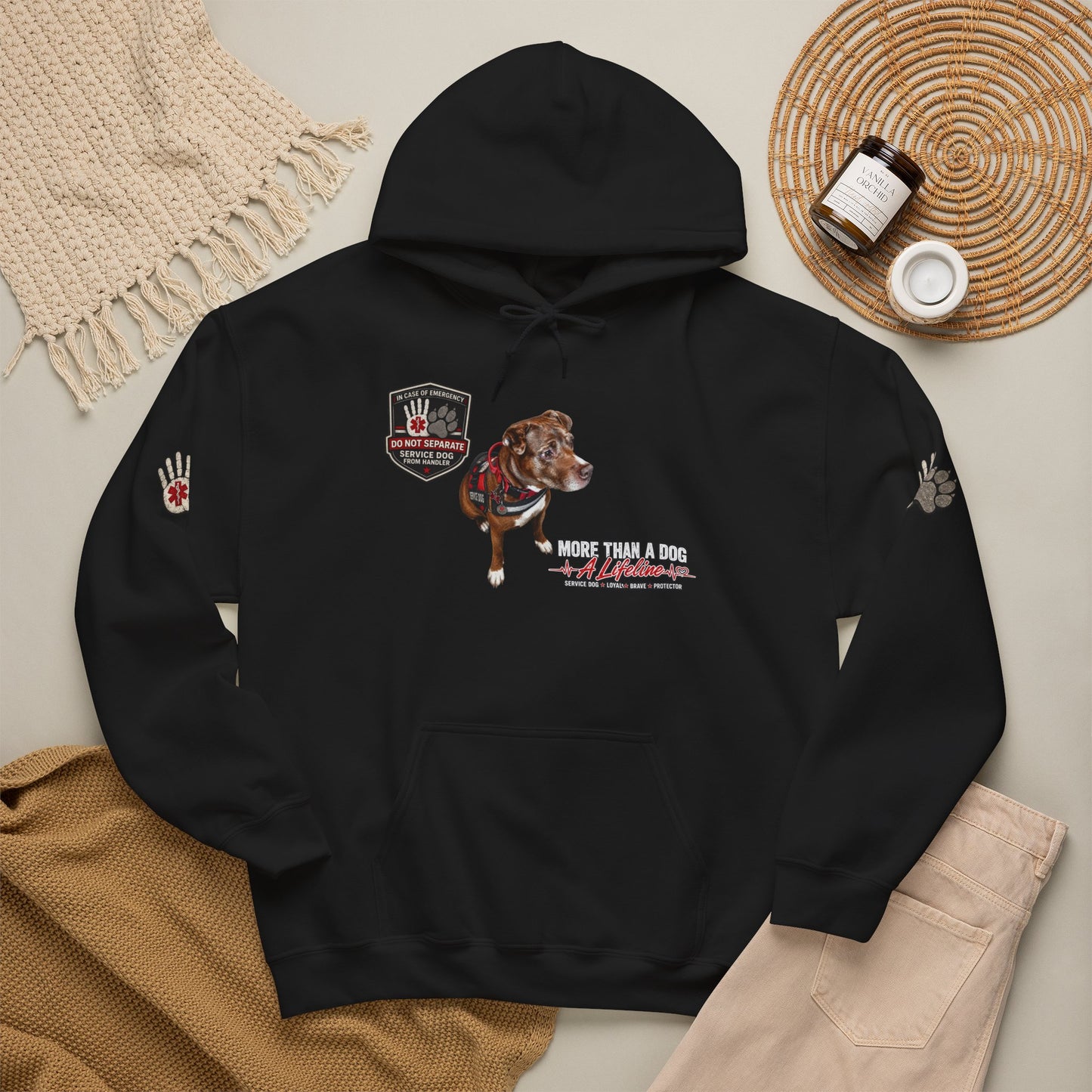 Custom Service Dog Tribute Hoodie – More Than a Dog, A Lifeline