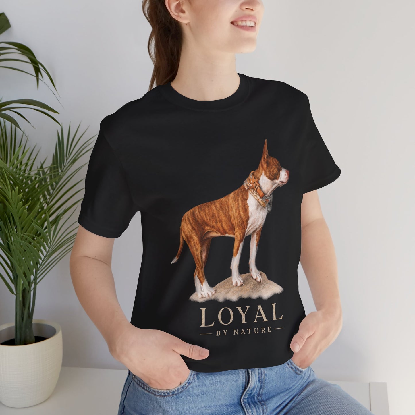 Custom Pit Bull Portrait T-Shirt | Your Dog as a Premium Digital Pencil Sketch | Personalized Powerbreed Apparel