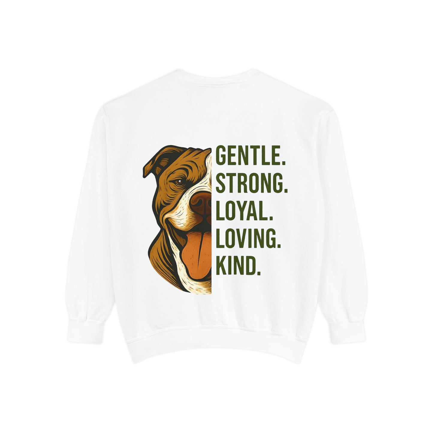 Gentle & Loyal Pit Bull Sweatshirt | Comfort Colors® 1566 Unisex Garment-Dyed