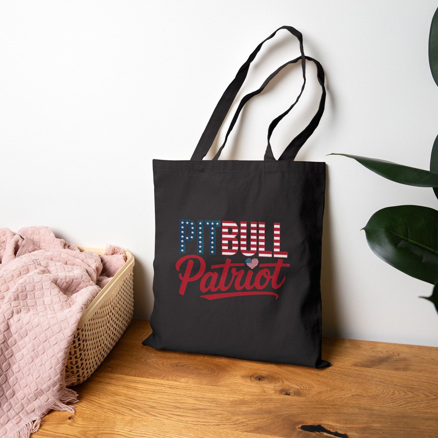 Patriot Pitbull Canvas Tote Bag – Bully Bond Corp